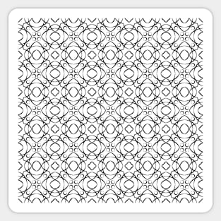 Geometric pattern black white Sticker